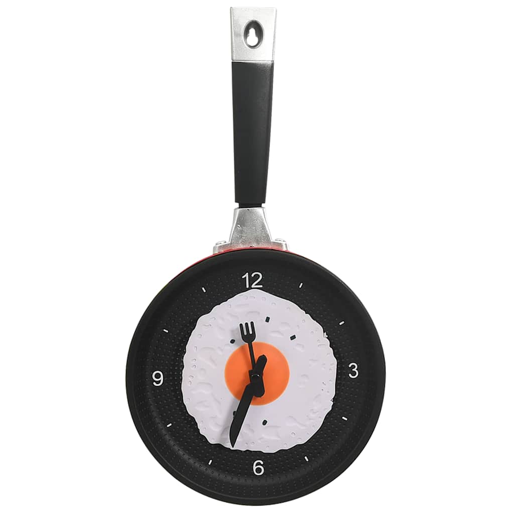 Wall Clock with Fried Egg Pan Design 18.8 cm